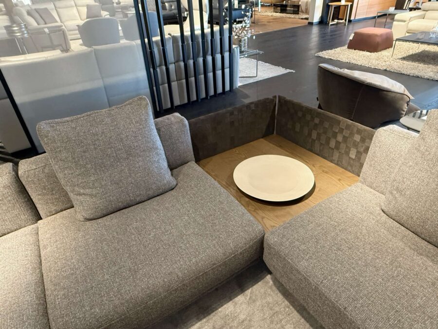 Natuzzi Italia Campus 4pc Sectional Bronze 6