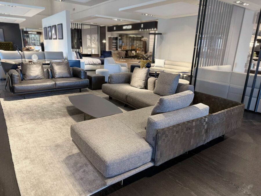 Natuzzi Italia Campus 4pc Sectional Bronze 7