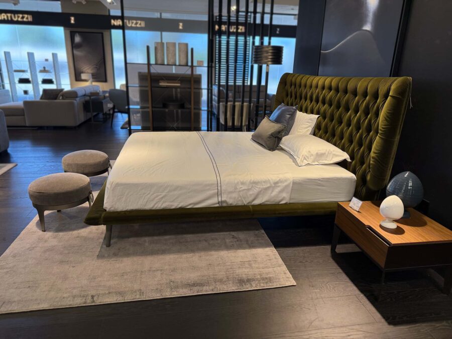 Natuzzi Italia Dolcevita King Bed Olive Green 3