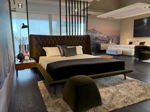 Natuzzi Italia Dolcevita King Bed Olive Green