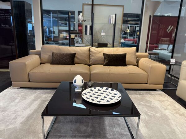 Natuzzi Italia - Melpot Sofa with shelves tan 2