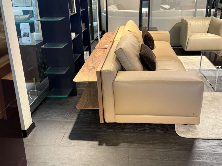 Natuzzi Italia - Melpot Sofa with shelves tan 5