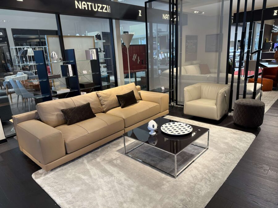 Natuzzi Italia - Melpot Sofa with shelves tan 6