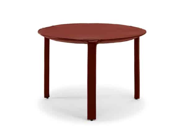 Natuzzi Italia Album Round Leather Side Table