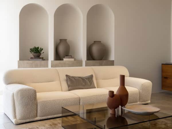 Natuzzi Italia Dorian Sofa Beige Fabric