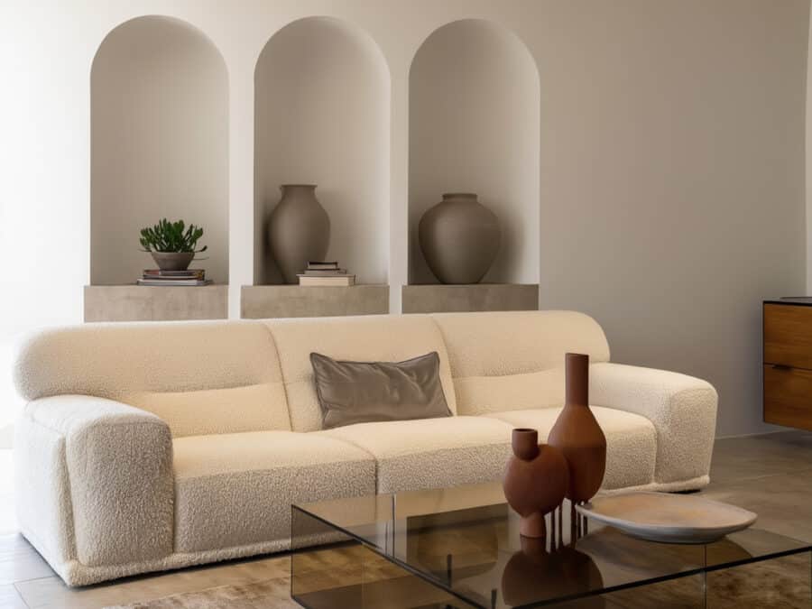 Natuzzi Italia Dorian Sofa Beige Fabric