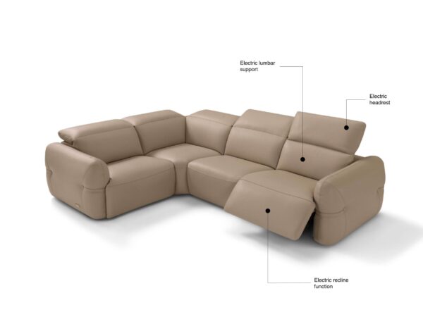 Estro Milano - Round 4pc Sectional Sand 2