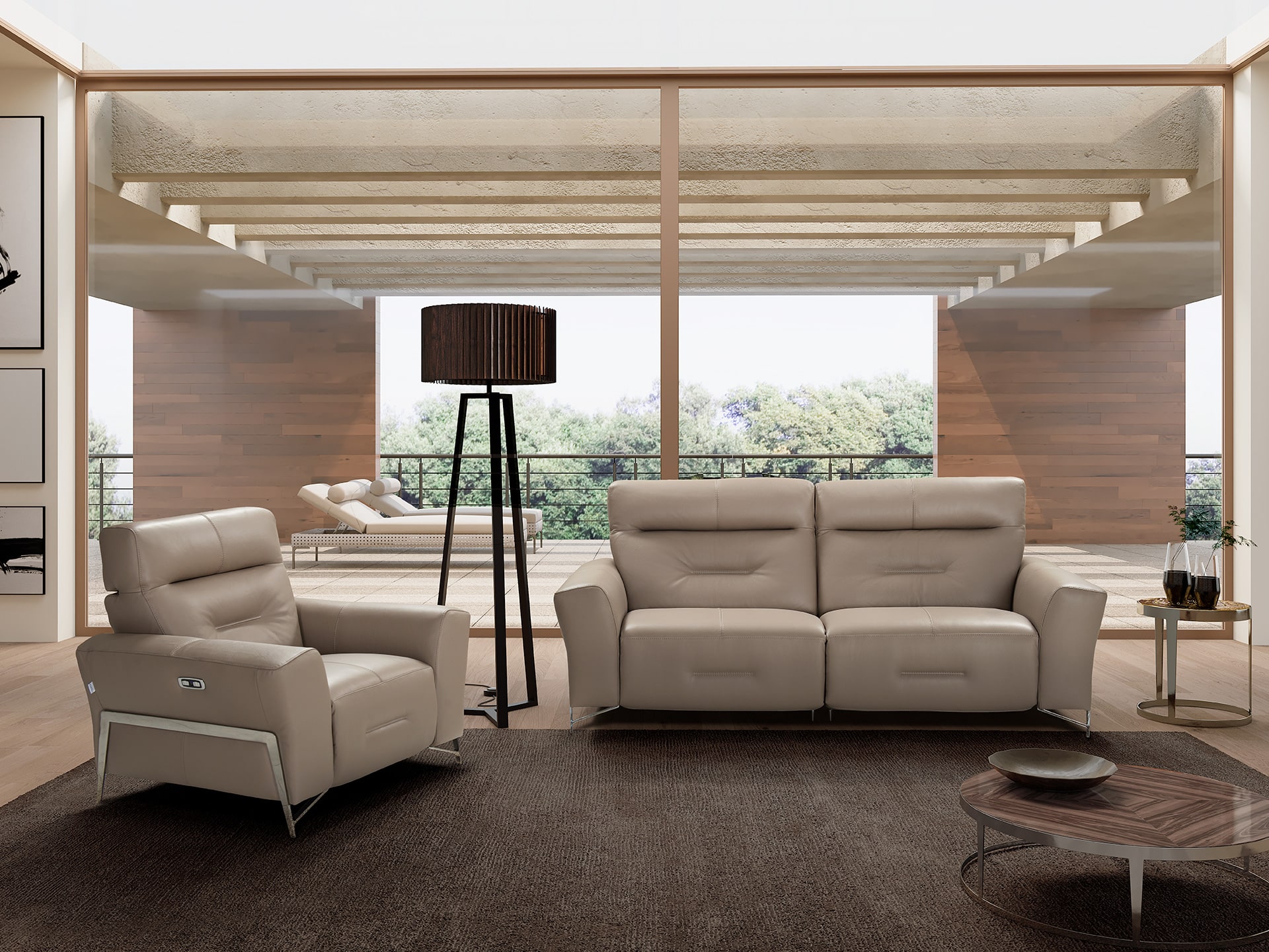 Incanto Italia i779 power sofa and armchair