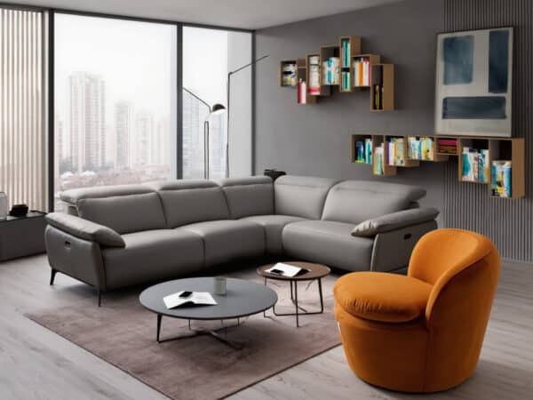 Incanto i845 Brignac 4pc Power Sectional Graphite