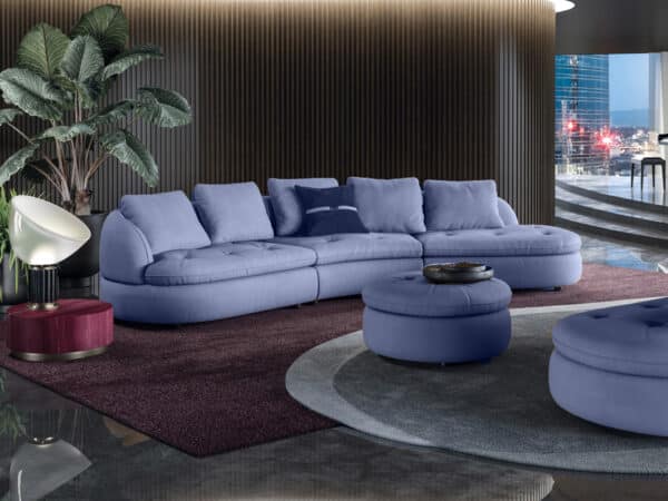 Estro Milano Vela Sectional Set Light Blue 6