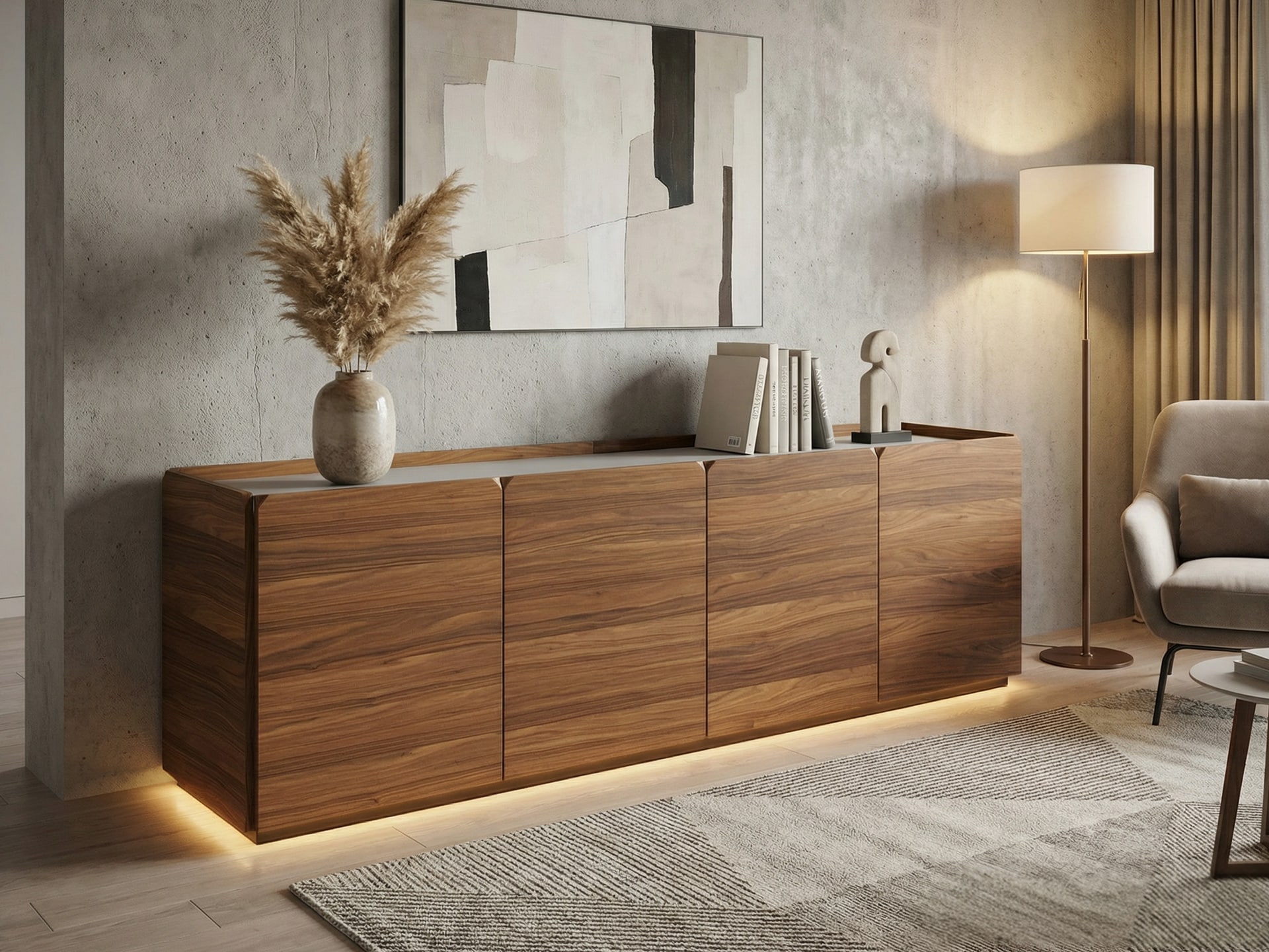 Bontempi Pica 4-door Sideboard Walnut