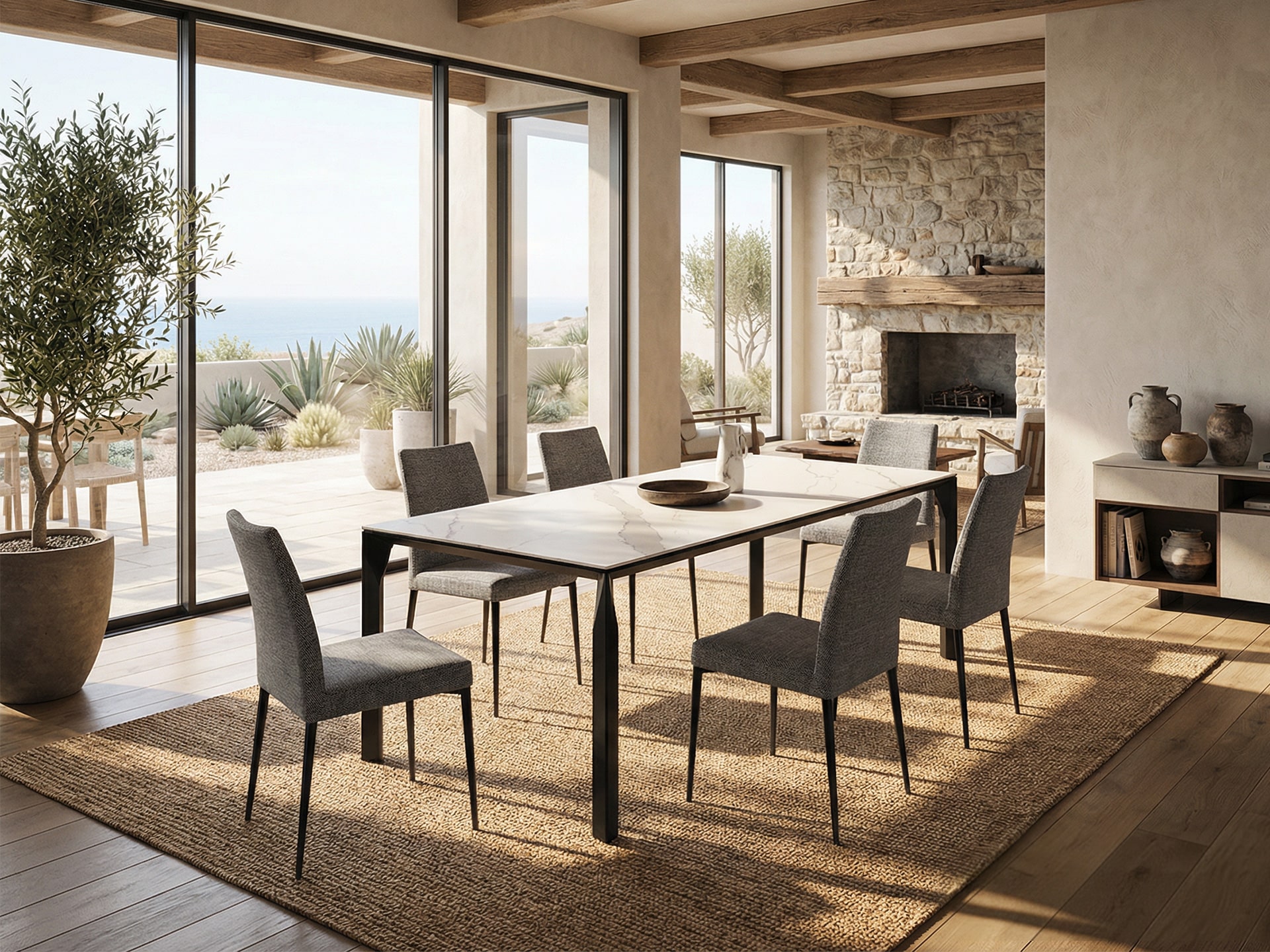 Bontempi - Mirage Extendable Table Grey SuperMarble