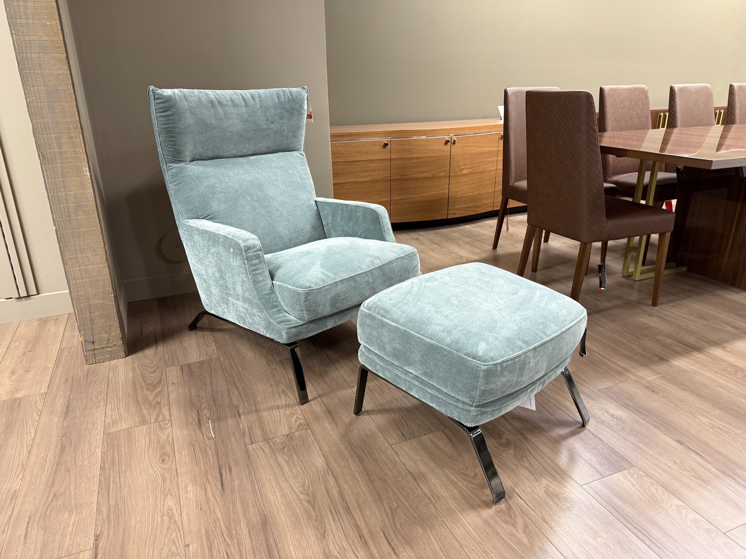 Natuzzi Italia Clemmie Armchair with Ottoman