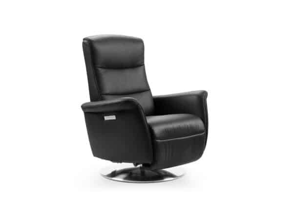 Stressless Mike Recliner Black Moon Base Black Paloma Leather
