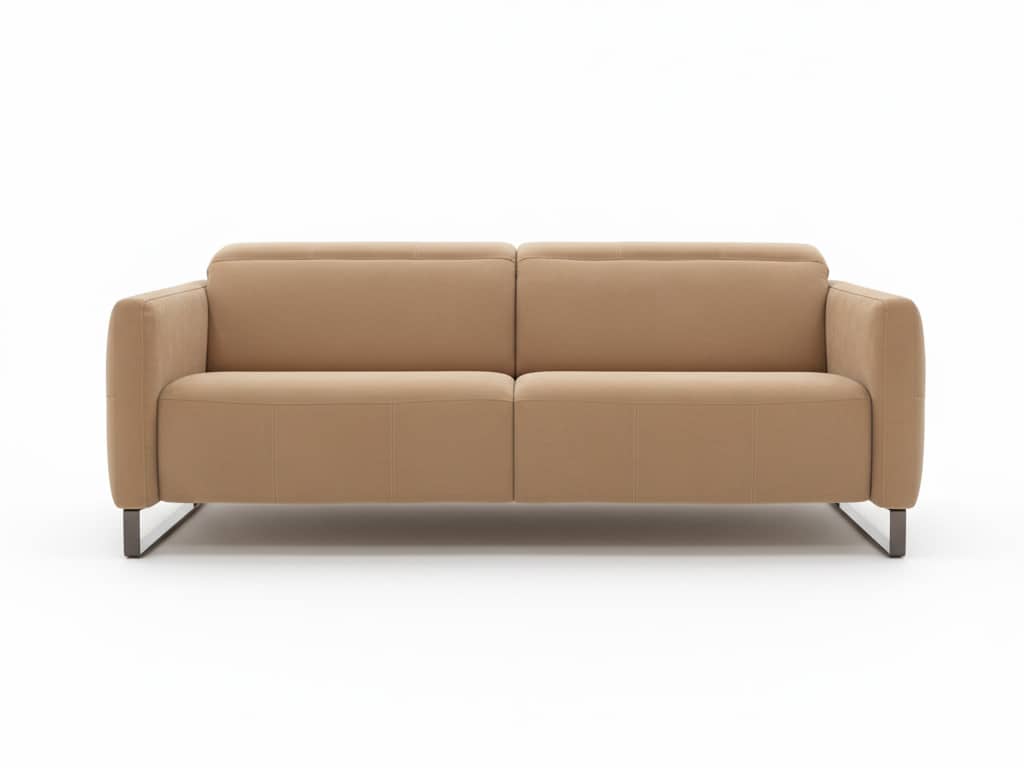 Natuzzi Italia Sophy Fabric Sofa Tan - studio view