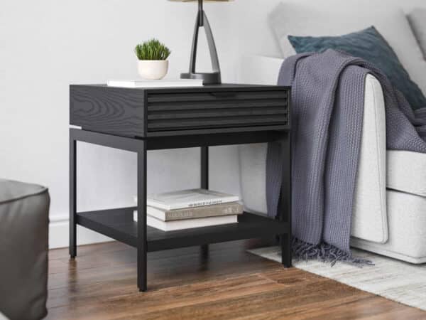 BDI Cora End Table 1176 BDI Ebonized Ash contemporary wood occasional furniture