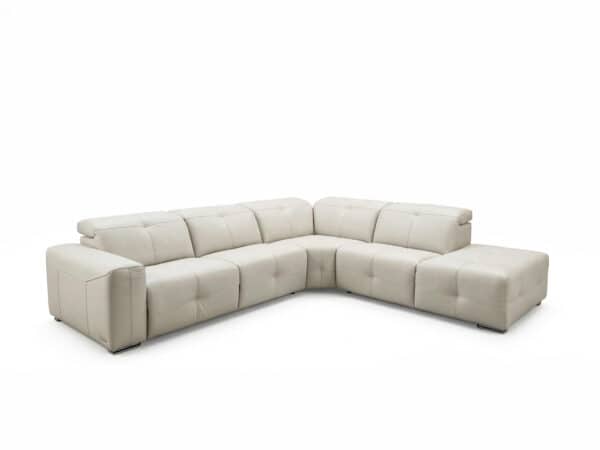 Estro Milano - Milano 4pc Leather Power Sectional Ice - studio view