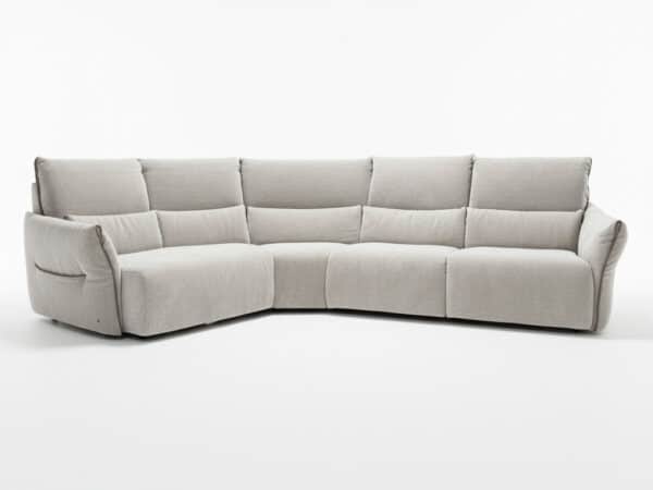 Natuzzi Italia Wellbe 4pc Power Sectional Tan -- no background