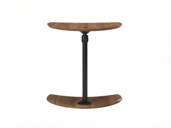 Stressless USB Table Black Stem Brown Wood