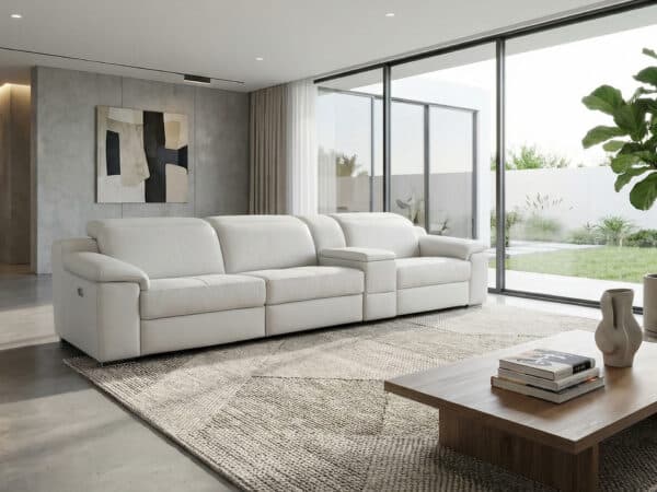 Estro Milano Anthony Leather Power Sofa